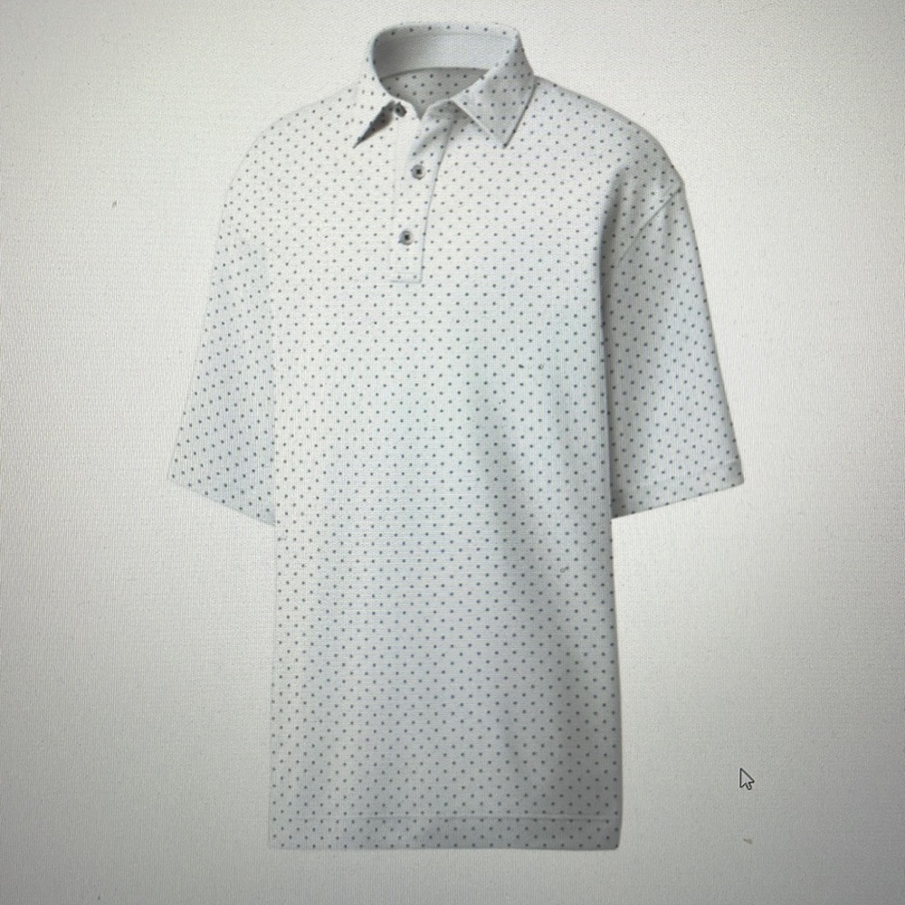 FJ Footjoy Mens XL golf polo shirt diamond print